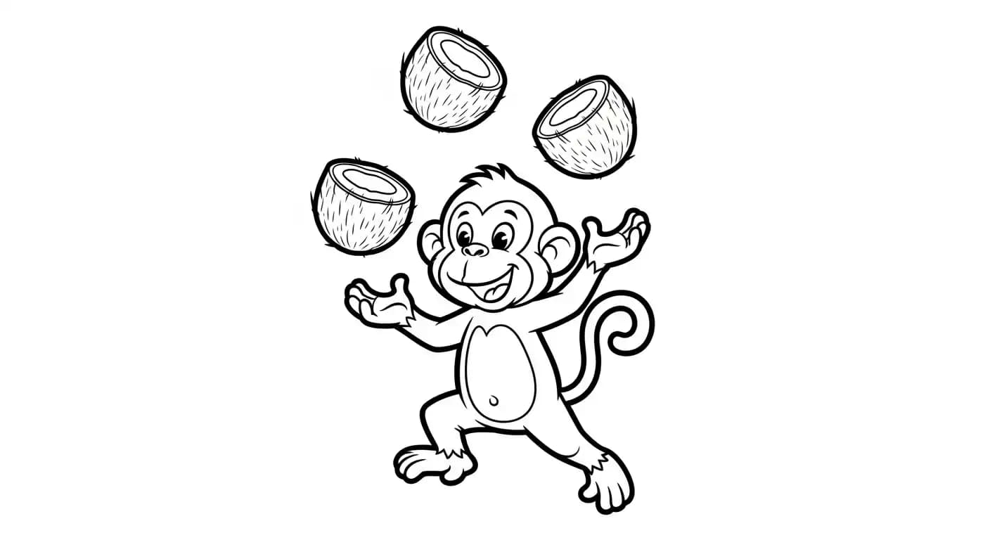 Dieren Eenvoudige zwart-wit kleurplaat van Dieren uit de categorie Dieren.