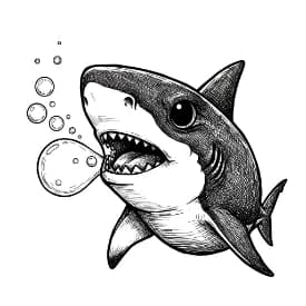 Haai Haai Kleurplaat