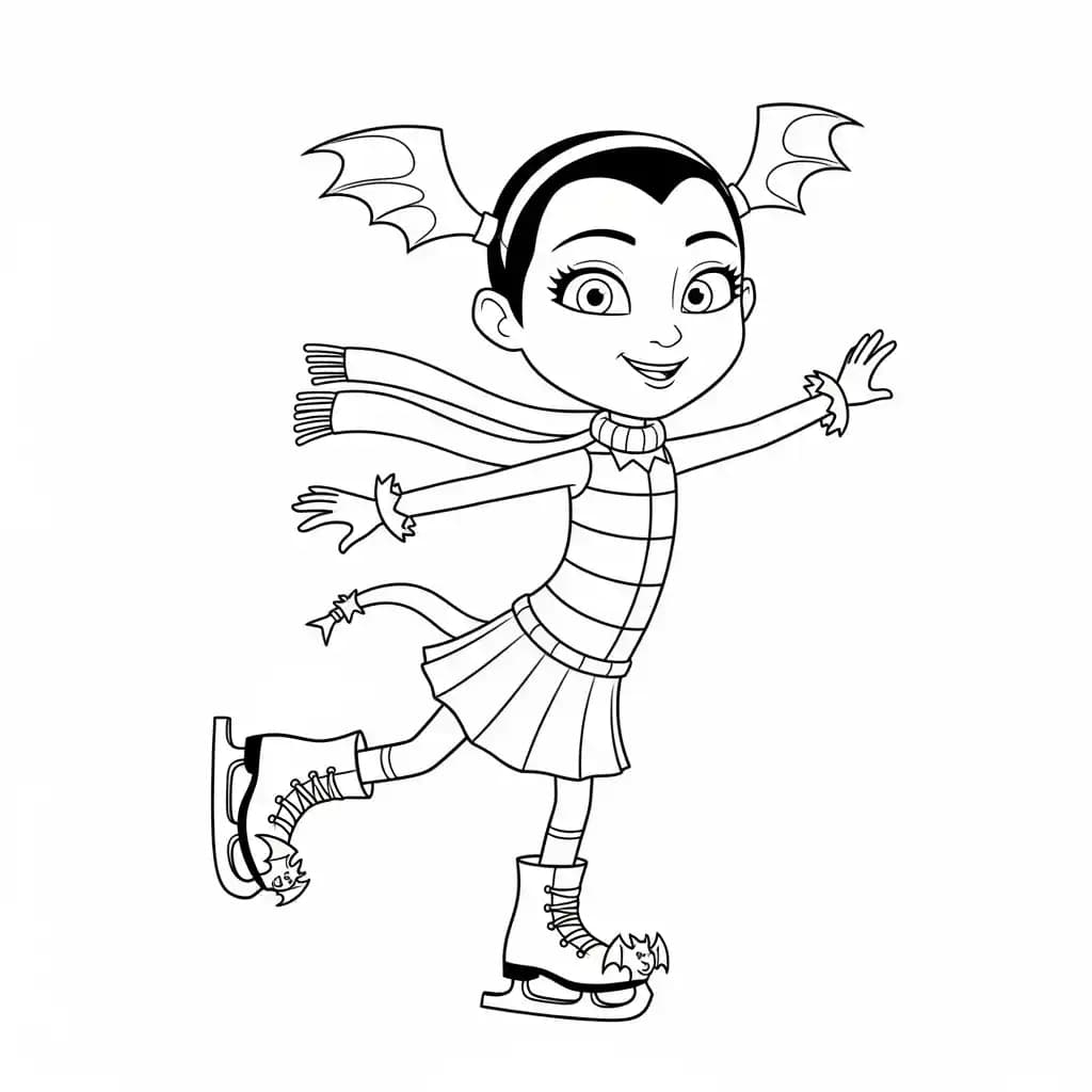 Vampirina Kleurplaat van Vampirina met een vrolijk en speels thema om in te kleuren.