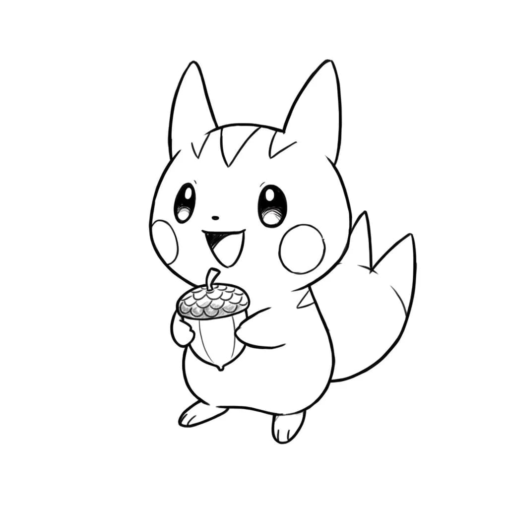 Pokemon Eenvoudige kleurplaat van Pokemon om zelf in te kleuren en gratis te printen.