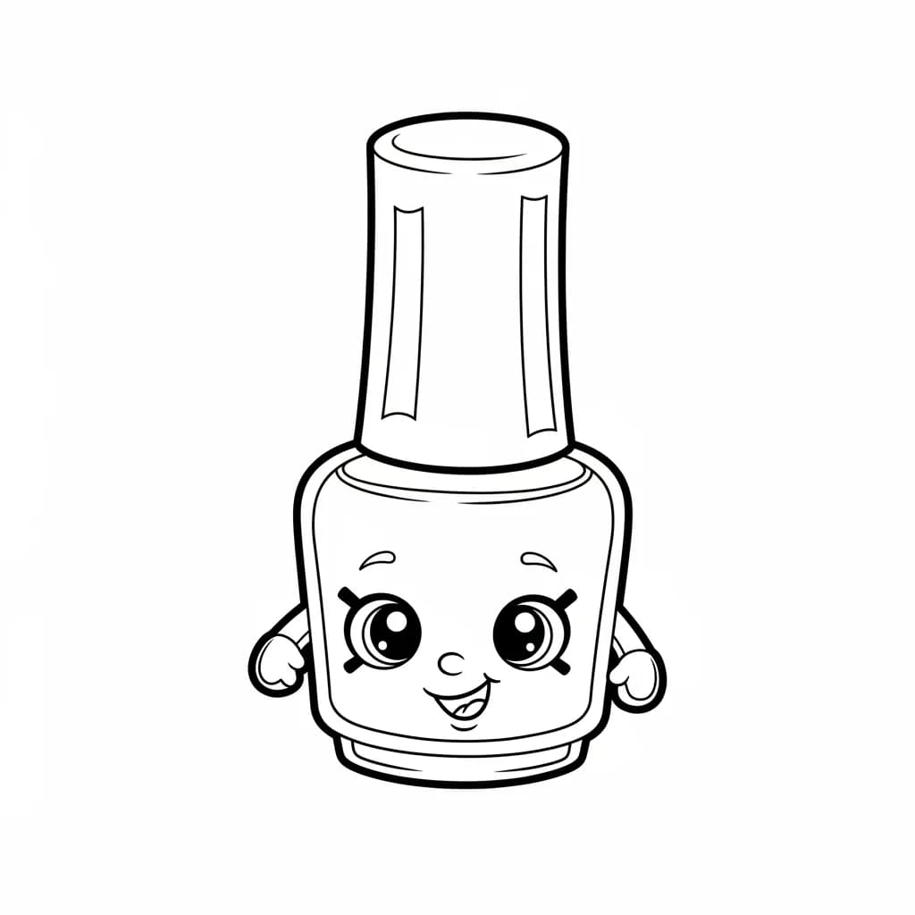Shopkins Kleurplaat van Shopkins met een vrolijk en creatief thema om in te kleuren.