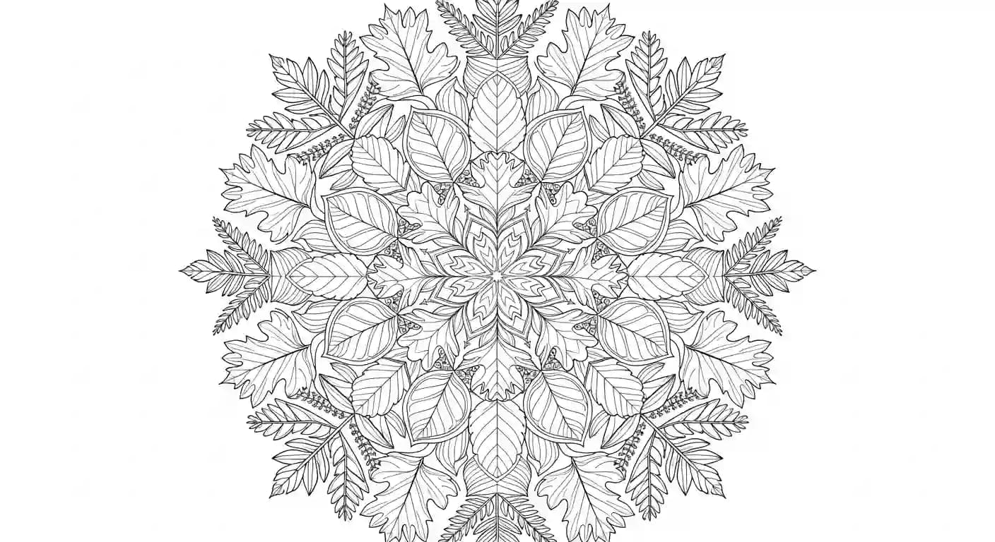 Mandala Gedetailleerde Mandala kleurplaat met sierlijke vormen om creatief in te kleuren.