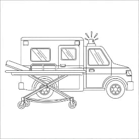 Ambulance Ambulance Kleurplaat