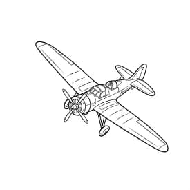 Vliegtuig Vliegtuig kleurplaat