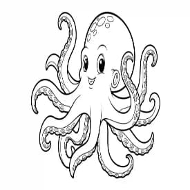 Dieren Eenvoudige zwart-wit kleurplaat van Dieren uit de categorie Dieren.