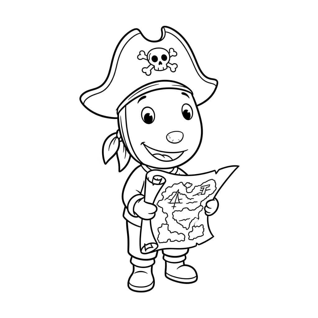 Backyardigans Een leuke kleurplaat van de Backyardigans om zelf in te kleuren en creatief aan de slag te gaan.