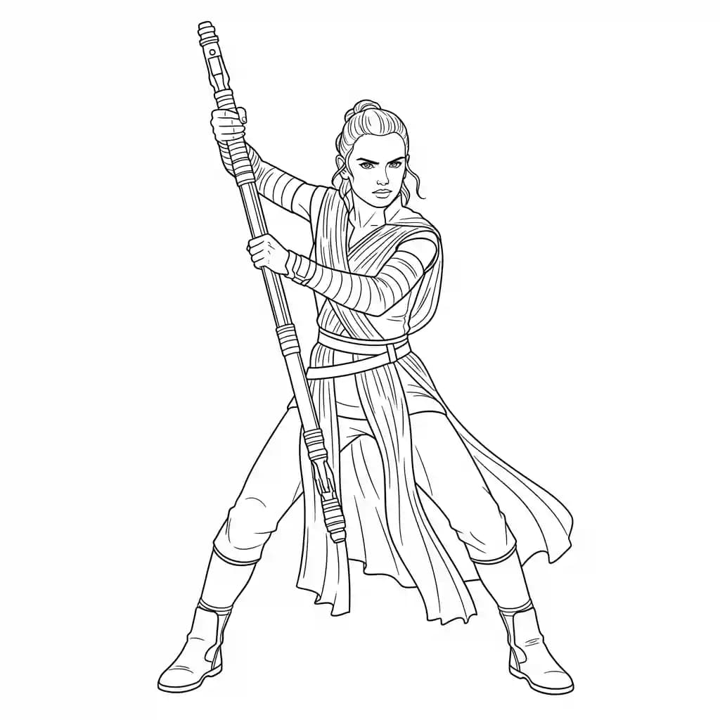 Star wars Kleurplaat van Star wars met een avontuurlijk en creatief thema om zelf in te kleuren.