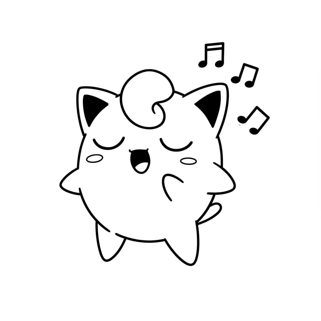 Pokemon Eenvoudige kleurplaat van Pokemon om zelf in te kleuren en gratis te printen.