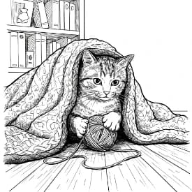 Comfortabele dagen Een rustgevende en leuke kleurplaat van Comfortabele dagen, geschikt voor alle leeftijden.