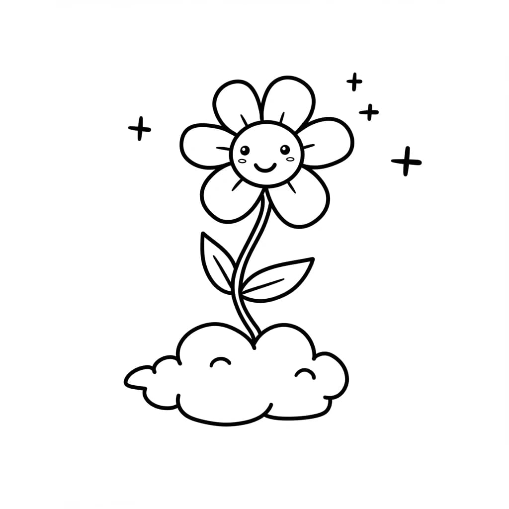 Rozenboeket Een mooie kleurplaat van een boeket rozen, klaar om in te kleuren.