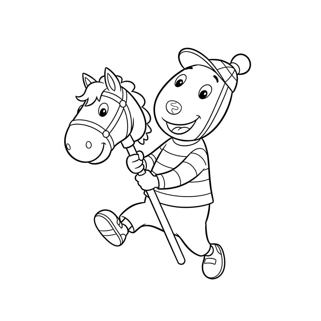 Backyardigans Een leuke kleurplaat van de Backyardigans om zelf in te kleuren en creatief aan de slag te gaan.