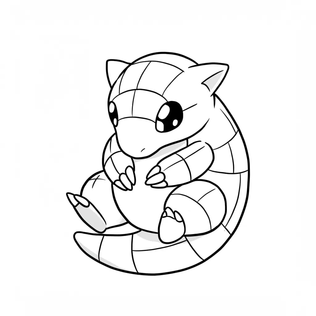Pokemon Eenvoudige kleurplaat van Pokemon om zelf in te kleuren en gratis te printen.