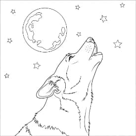 Hond Een vrolijke hond op een kleurplaat, klaar om ingekleurd te worden.