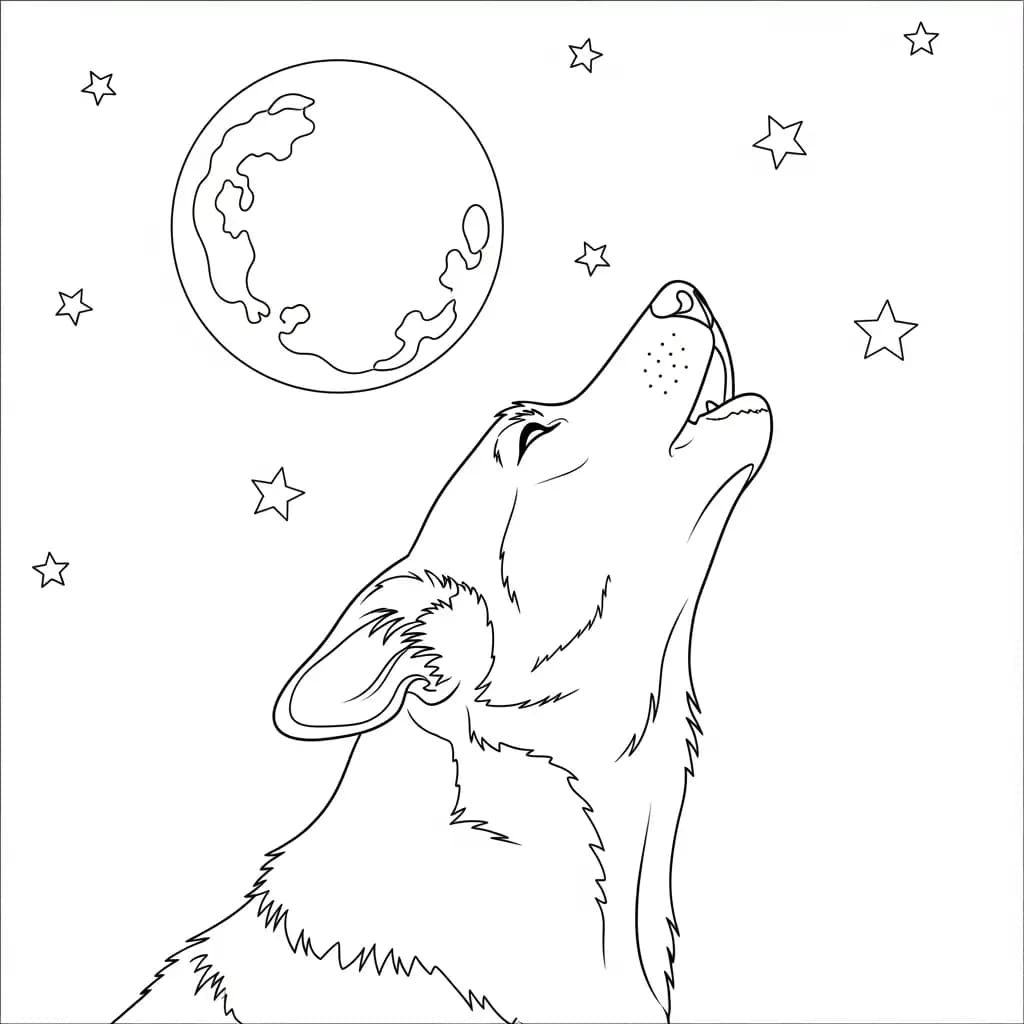 Hond Een vrolijke hond op een kleurplaat, klaar om ingekleurd te worden.