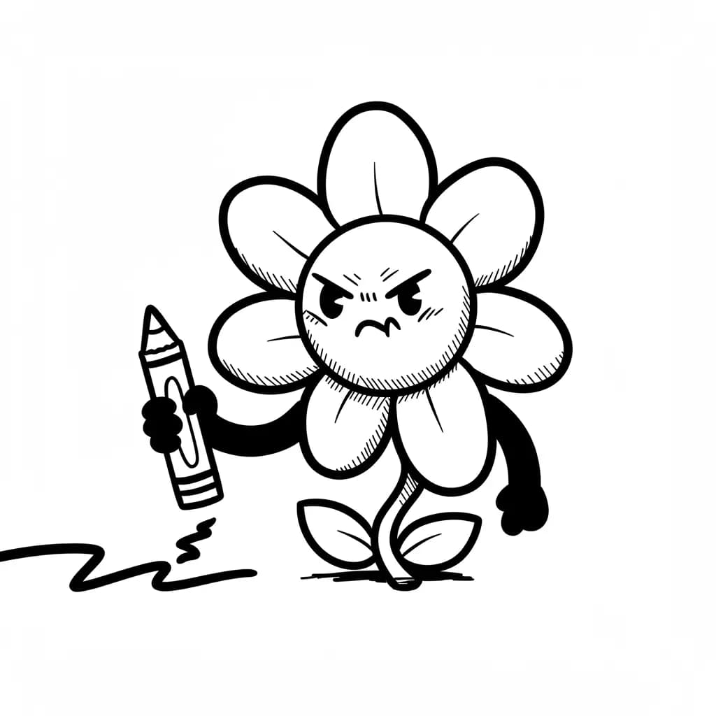 Rozenboeket Kleurplaat van een boeket rozen, eenvoudig en leuk om in te kleuren.