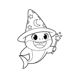 Baby Shark Baby Shark Kleurplaat