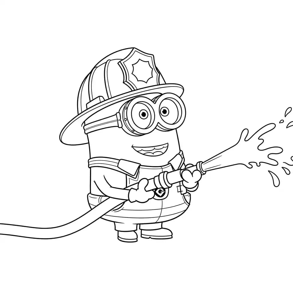 Minions kleurplaat schets kleurplaat van een vrolijke Minion met duidelijke contouren om in te kleuren