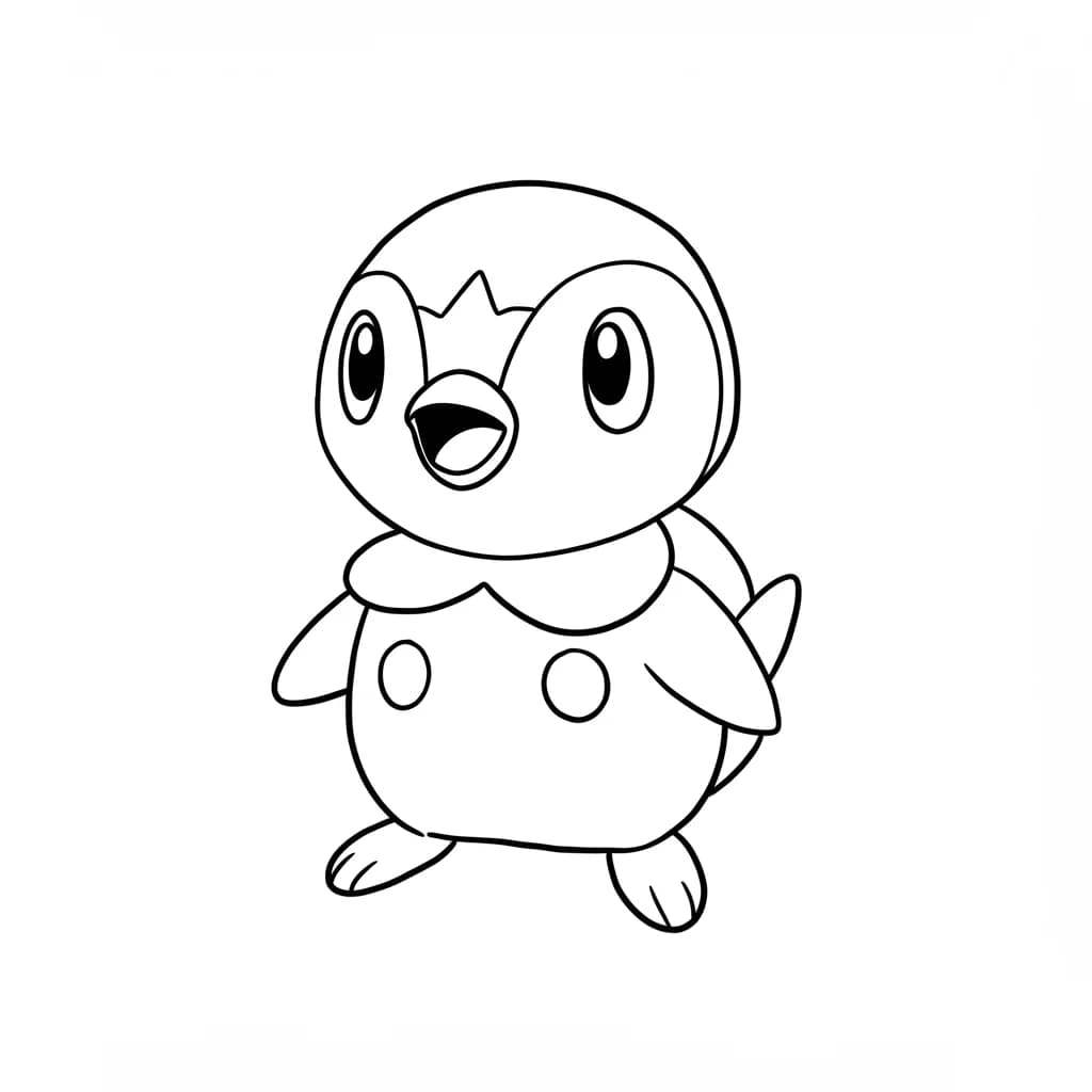 Pokemon Eenvoudige kleurplaat van Pokemon om zelf in te kleuren en gratis te printen.