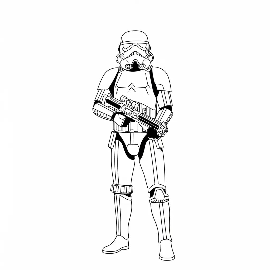 Star wars Kleurplaat van Star wars met een avontuurlijk en creatief thema om zelf in te kleuren.