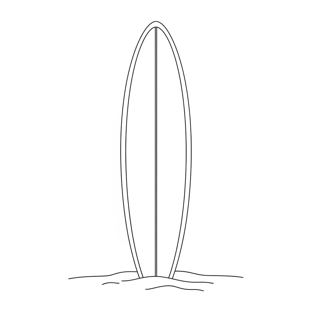 Zomer Kleurplaat van Zomer met een vrolijk en zomers thema om creatief in te kleuren.