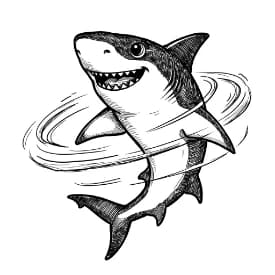 Haai Haai Kleurplaat