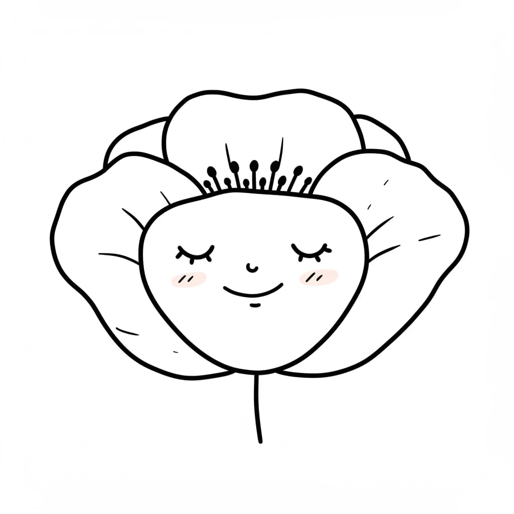 Rozenboeket Een eenvoudige en mooie kleurplaat van een boeket rozen.