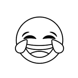 Emoji Eenvoudige lijntekening van een Emoji om zelf in te kleuren.