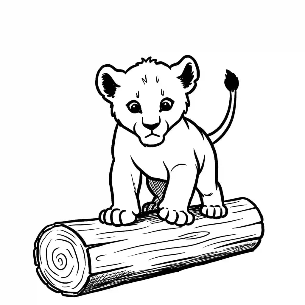 Lion King Gratis kleurplaat van Lion King met vrolijke savannefiguren om in te kleuren.
