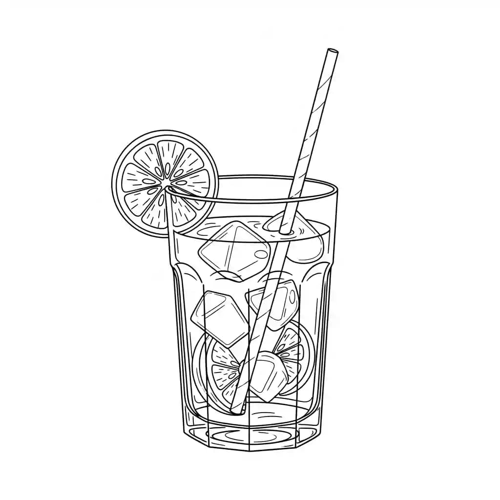 Zomer Kleurplaat van Zomer met een vrolijk en zomers thema om creatief in te kleuren.