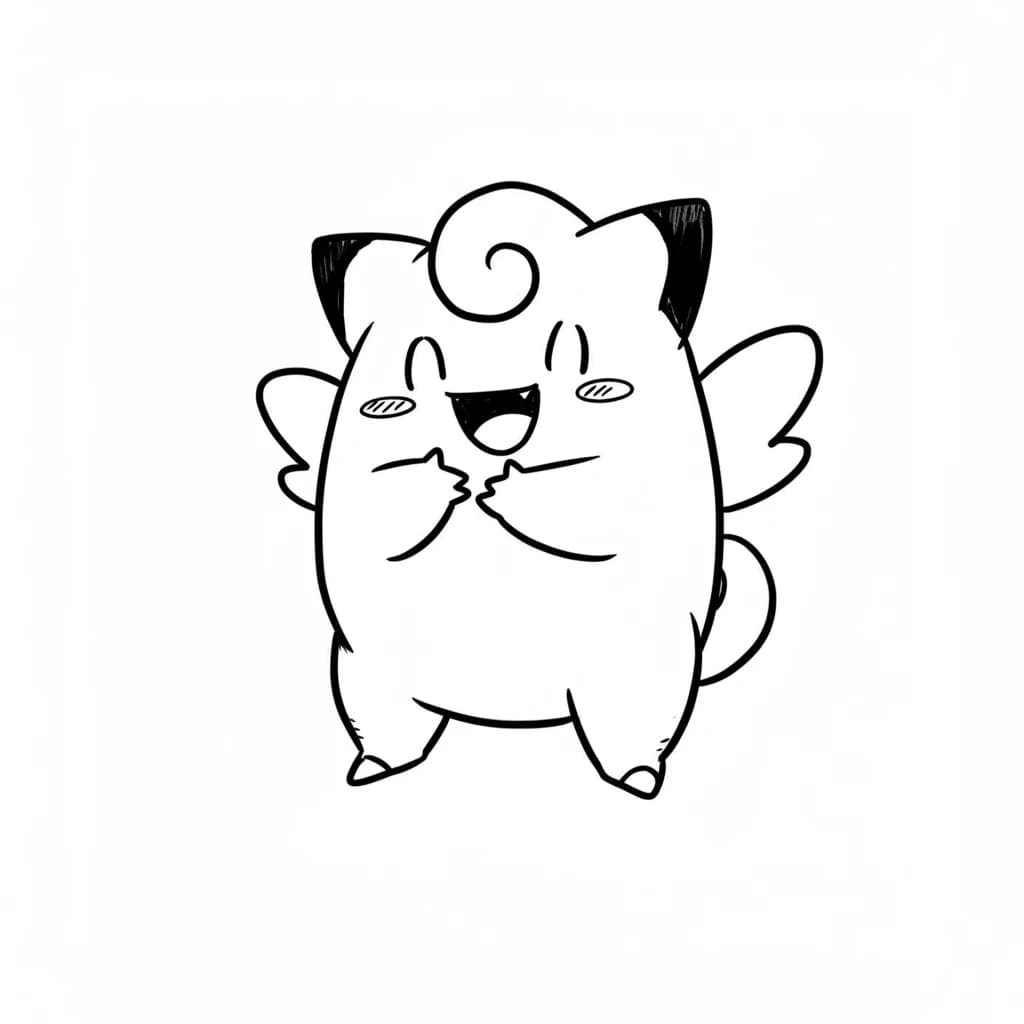 Pokemon Eenvoudige kleurplaat van Pokemon om zelf in te kleuren en gratis te printen.