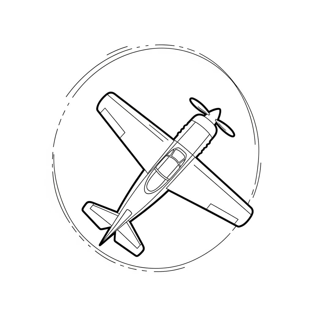 Vliegtuig kleurplaat Een kleurplaat van een Vliegtuig die klaar is om ingekleurd te worden door kinderen en volwassenen.