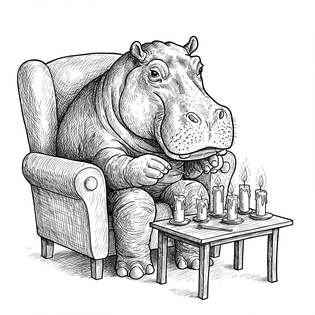 Comfortabele dagen Een ontspannende en creatieve kleurplaat van Comfortabele dagen voor jong en oud.