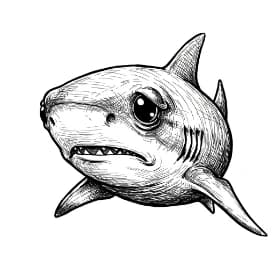 Haai Haai Kleurplaat