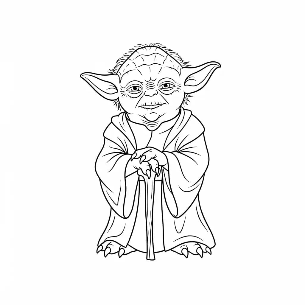 Star wars Kleurplaat van Star wars met een avontuurlijk en creatief thema om zelf in te kleuren.
