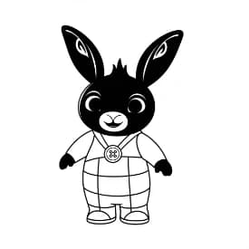 Bing Bunny Bing Bunny kleurplaat geschikt om creatief in te kleuren door kinderen en volwassenen.