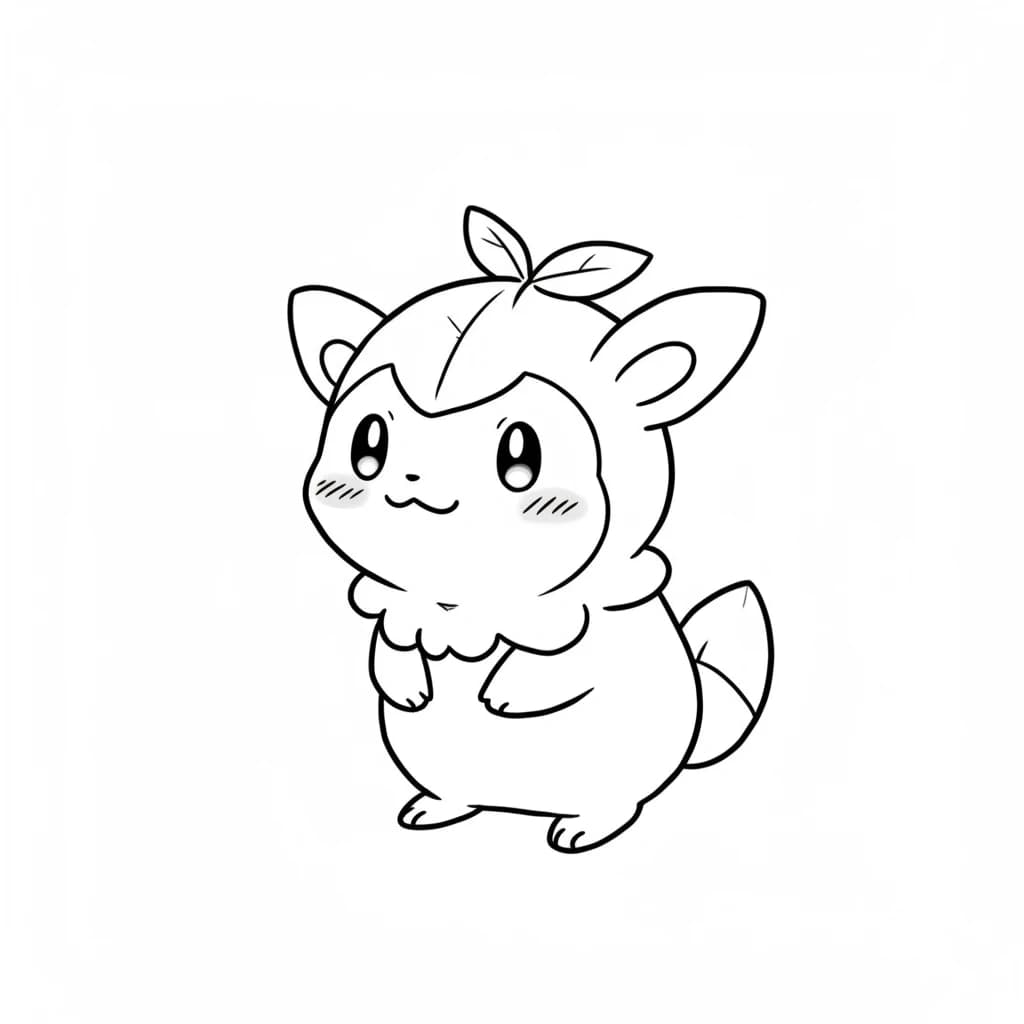 Pokemon Eenvoudige kleurplaat van Pokemon om zelf in te kleuren en gratis te printen.