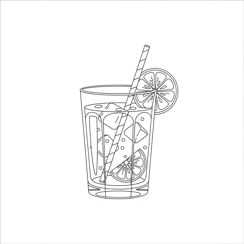 Zomer Kleurplaat van Zomer met een vrolijk en zomers thema om creatief in te kleuren.