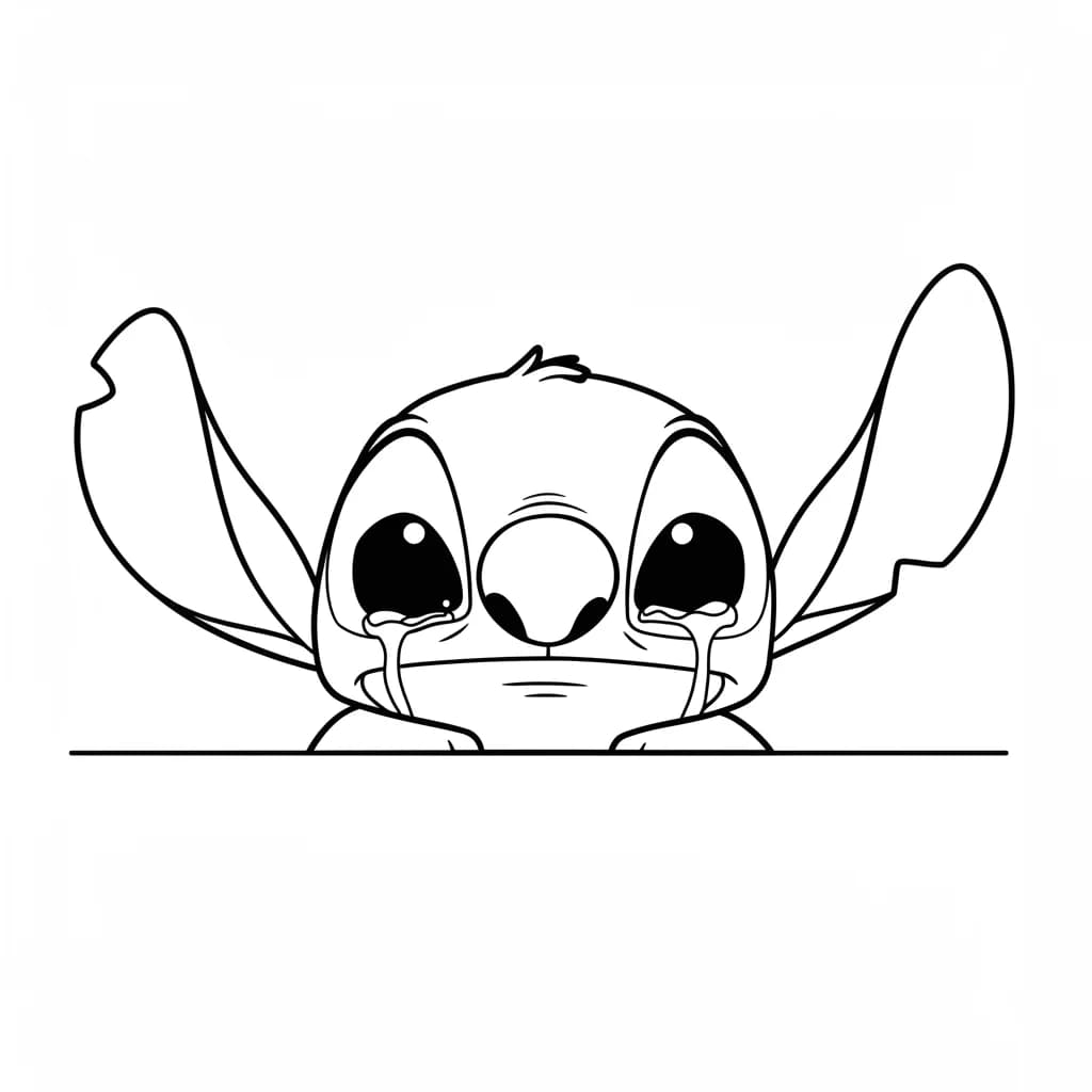 Stitch Kleurplaat van stitch om in te kleuren en gratis te printen