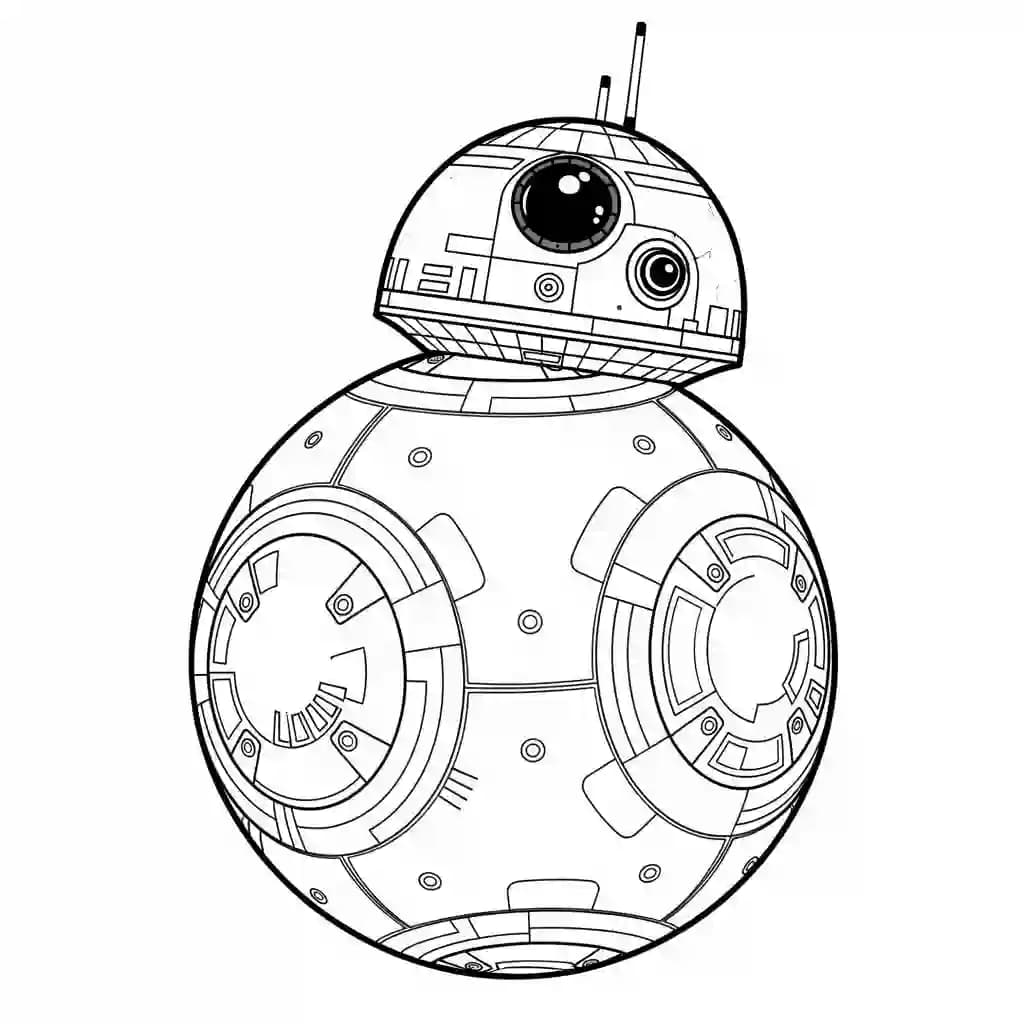 Star wars Kleurplaat van Star wars met een avontuurlijk en creatief thema om zelf in te kleuren.