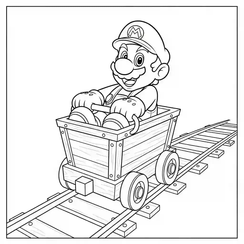 Mario Leuke kleurplaat van Mario om gratis te printen en creatief in te kleuren.