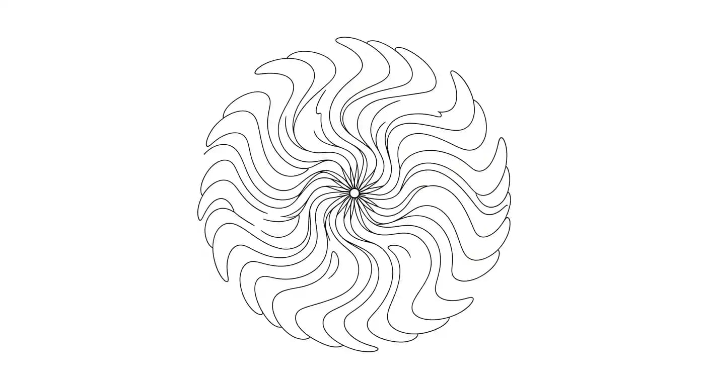 Mandala Kleurplaat van een sierlijke Mandala met decoratieve patronen om in te kleuren.