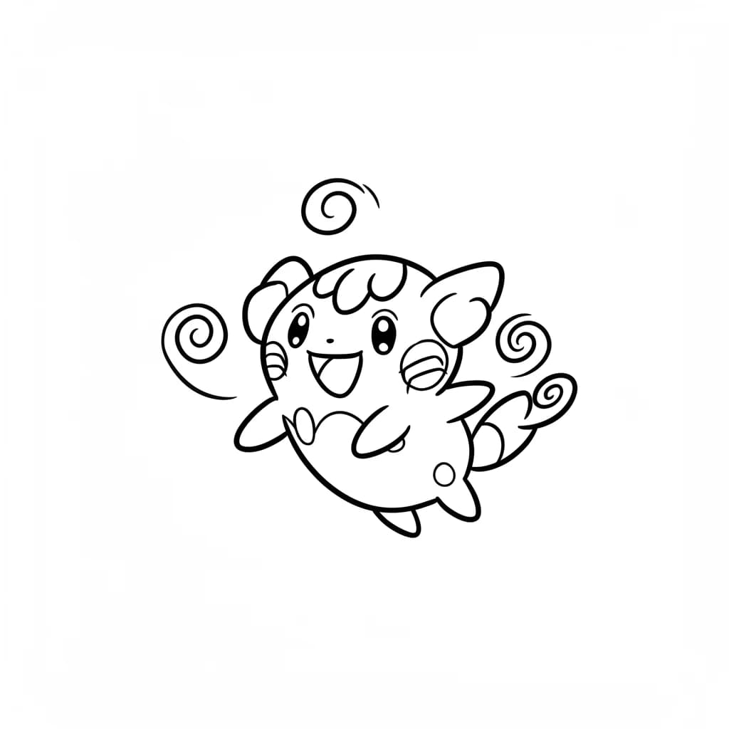 Pokemon Eenvoudige kleurplaat van Pokemon om zelf in te kleuren en gratis te printen.