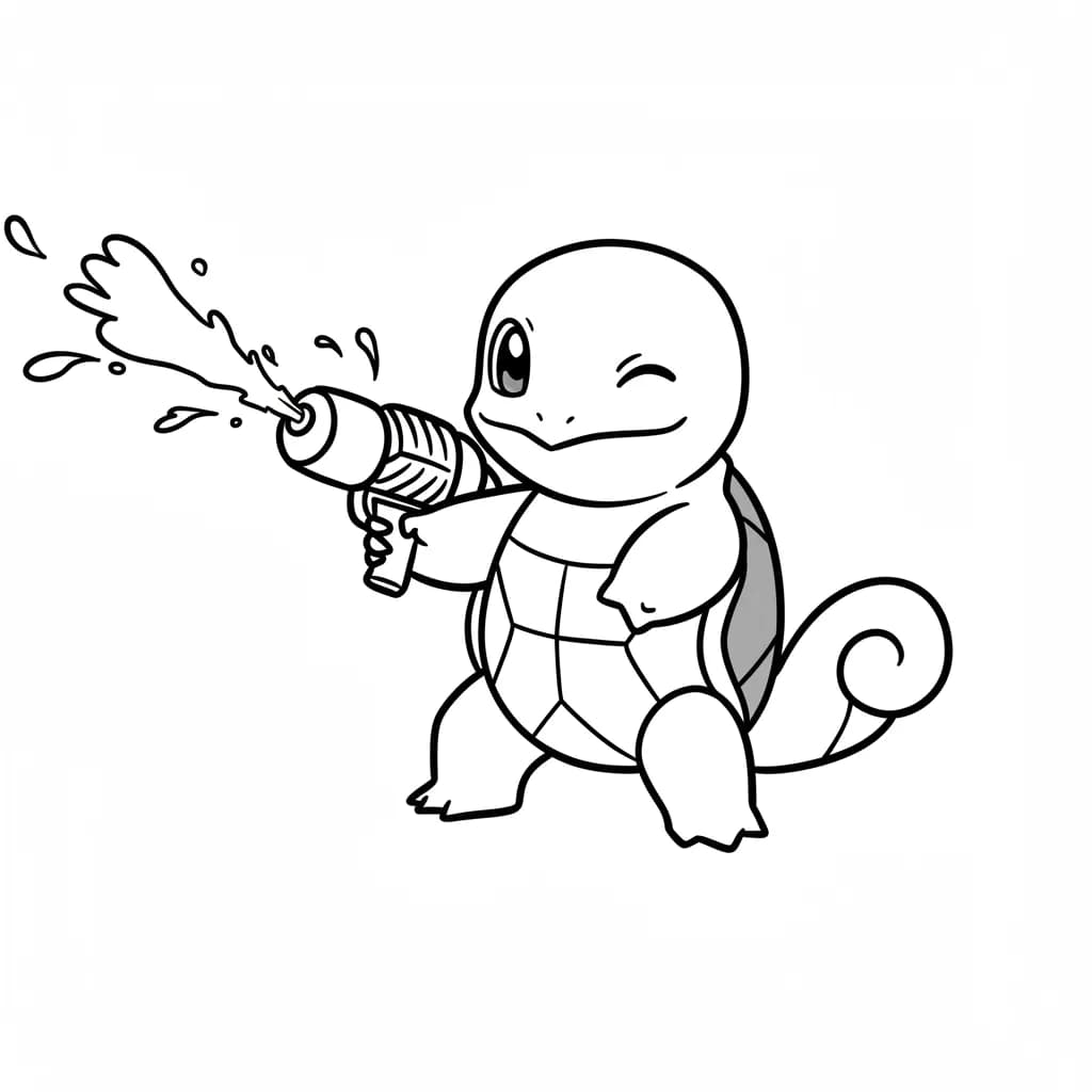 Pokemon Eenvoudige kleurplaat van Pokemon om zelf in te kleuren en gratis te printen.