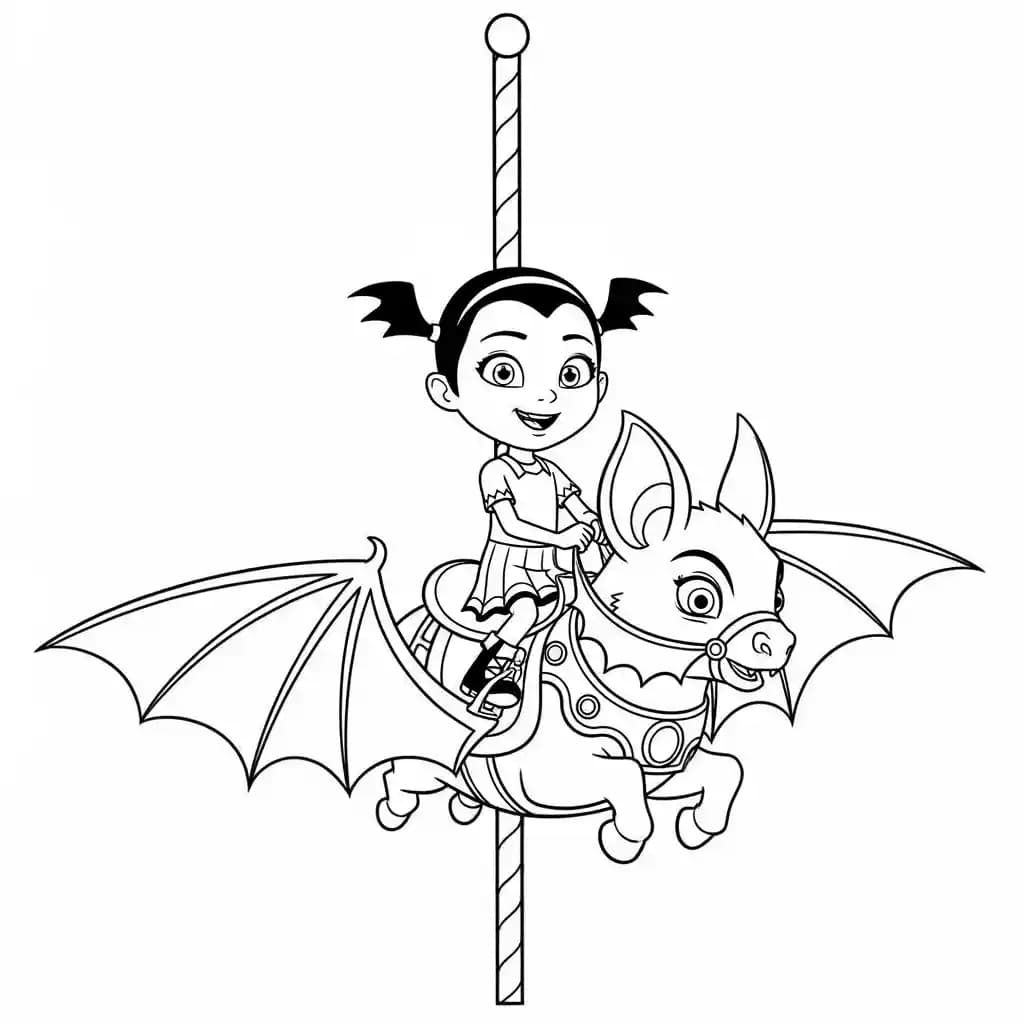 Vampirina Kleurplaat van Vampirina met een vrolijk en speels thema om in te kleuren.