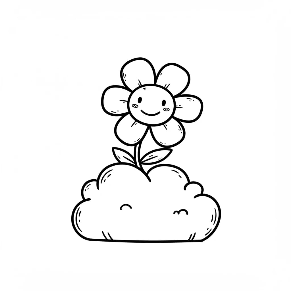 Rozenboeket Een mooie kleurplaat van een boeket rozen, klaar om in te kleuren.