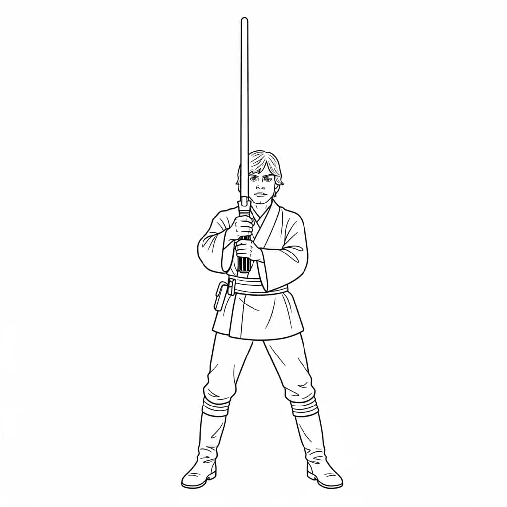 Star wars Kleurplaat van Star wars met een avontuurlijk en creatief thema om zelf in te kleuren.