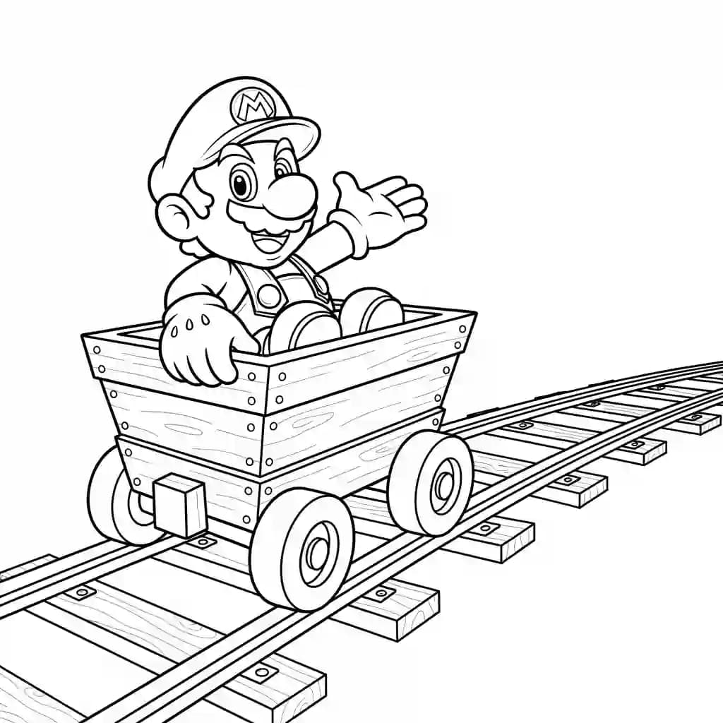 Mario Leuke kleurplaat van Mario om gratis te printen en creatief in te kleuren.