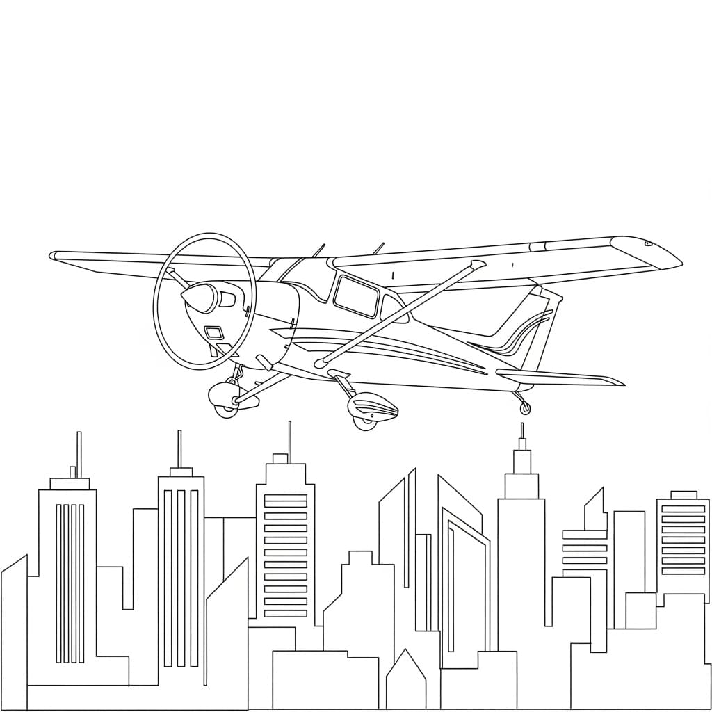 Vliegtuig kleurplaat Een kleurplaat van een Vliegtuig die klaar is om ingekleurd te worden door kinderen en volwassenen.