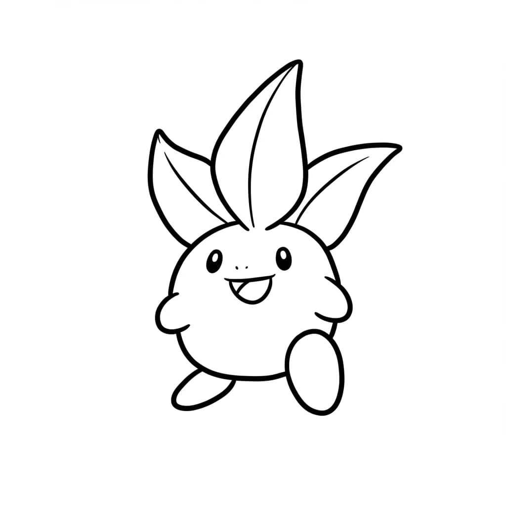 Pokemon Eenvoudige kleurplaat van Pokemon om zelf in te kleuren en gratis te printen.