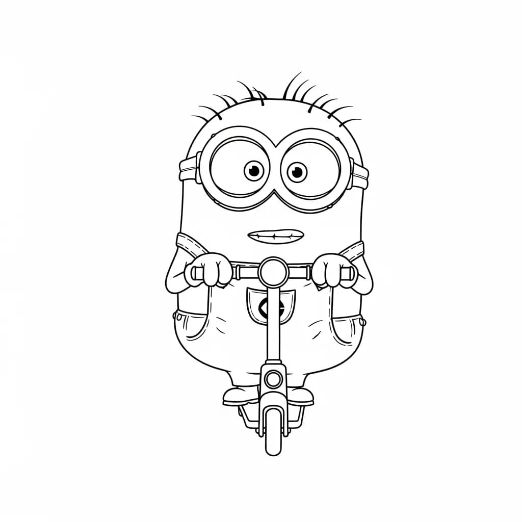 Minions kleurplaat schets kleurplaat van een vrolijke Minion met duidelijke contouren om in te kleuren
